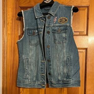 Women’s Denim Vest with Patches